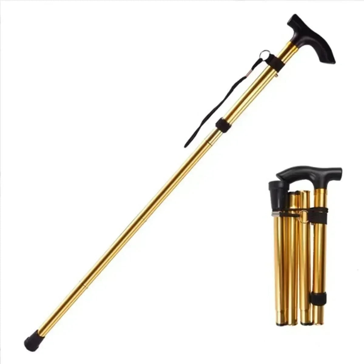 Adjustable Folding Walking Cane In Lightweight Aluminium For Hiking And Travel - Image 7