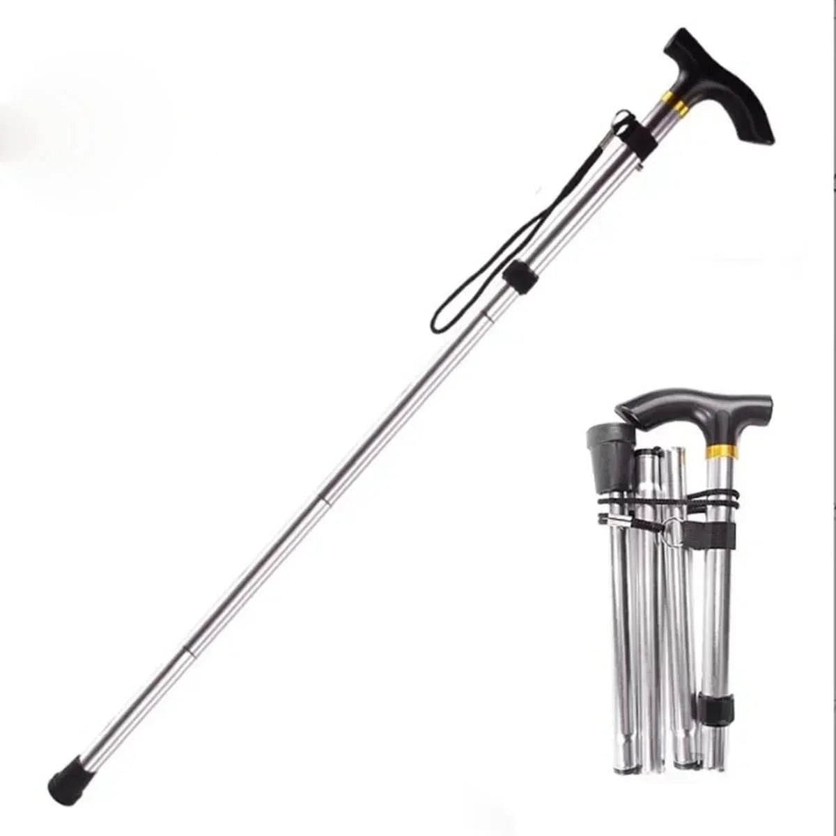 Adjustable Folding Walking Cane In Lightweight Aluminium For Hiking And Travel - Image 11