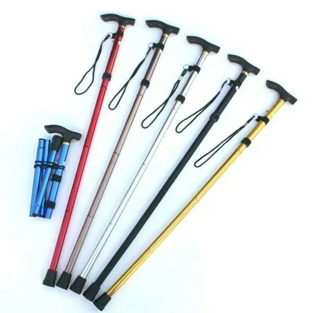 Adjustable Folding Walking Cane In Lightweight Aluminium For Hiking And Travel - Image 6