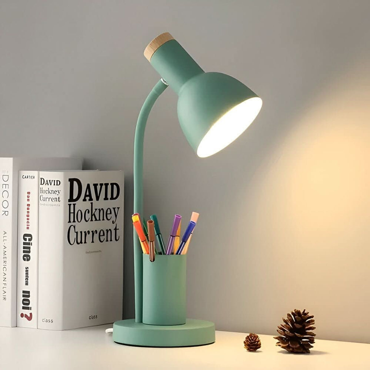 Adjustable LED Desk Lamp With Pen Holder - Image 5