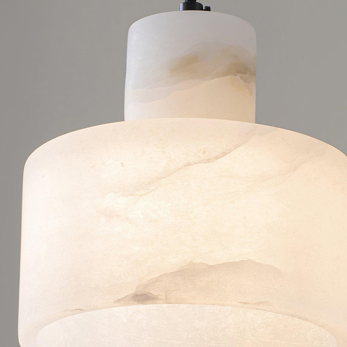 Alabaster Stacked Cylindrical Pendant Light - Image 3
