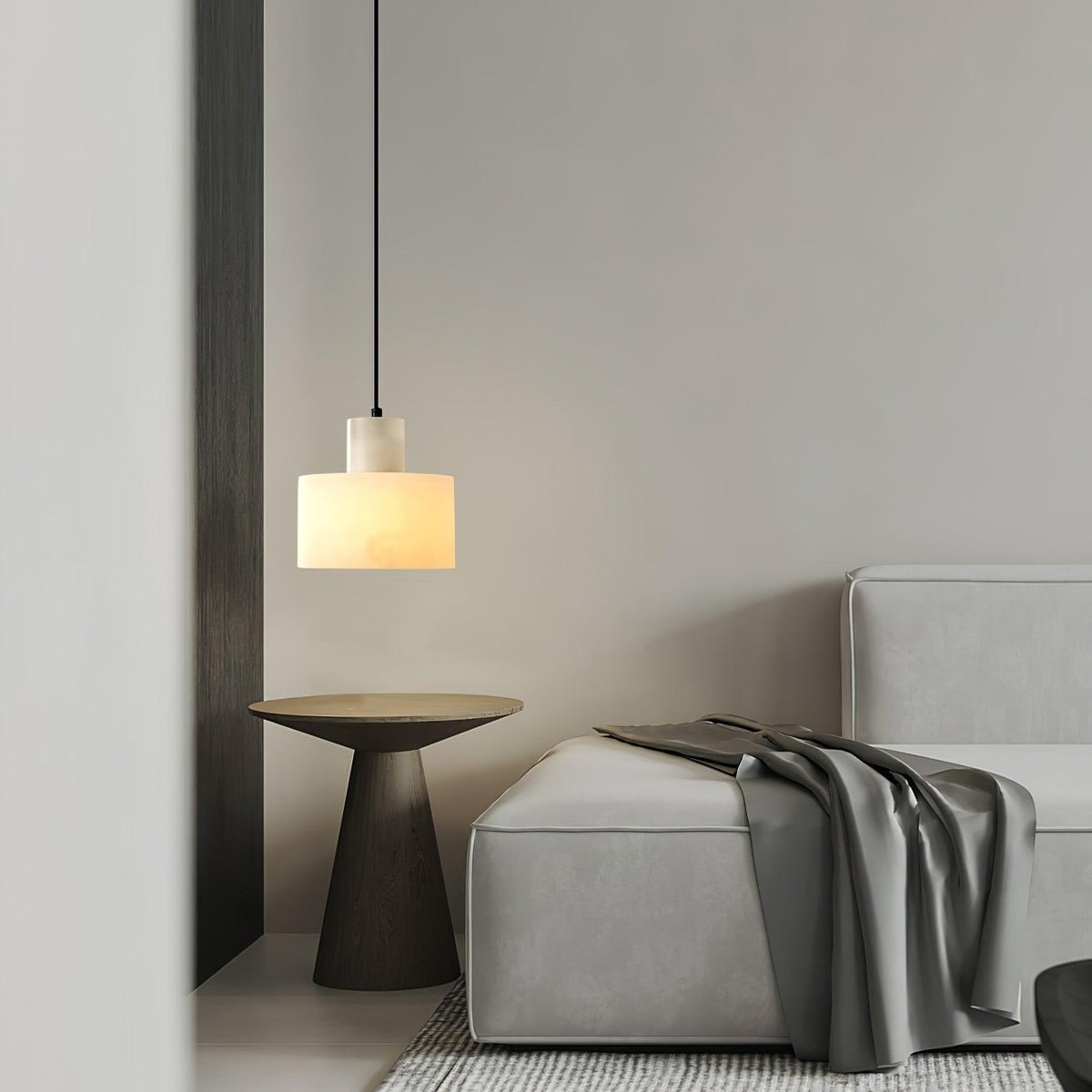 Alabaster Stacked Cylindrical Pendant Light - Image 5