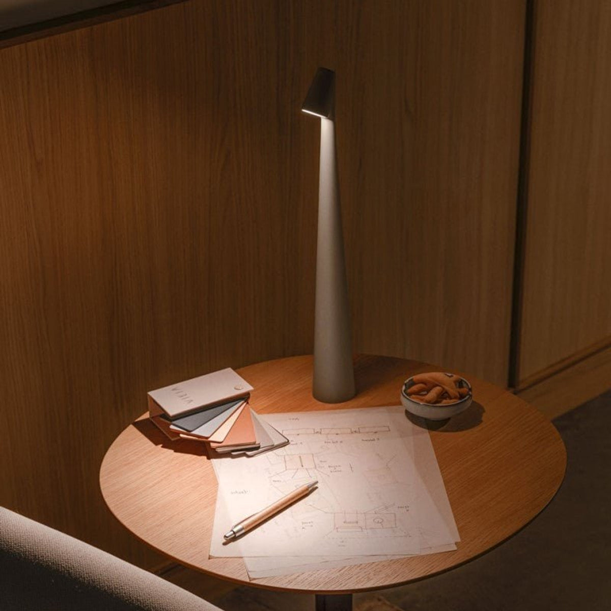 Aluminium Tall Cone Minimalist LED Table Lamp - Image 3