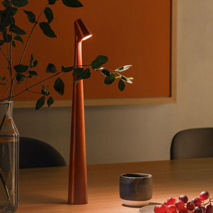 Aluminium Tall Cone Minimalist LED Table Lamp - Image 4