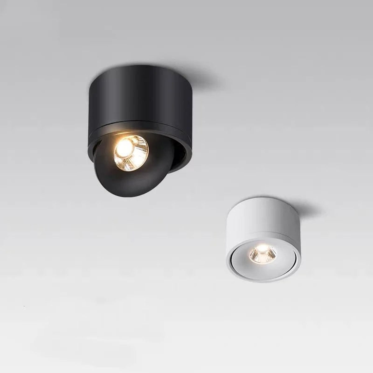 Aluminum Cylindrical Ceiling Light With Swivel Head - Image 1