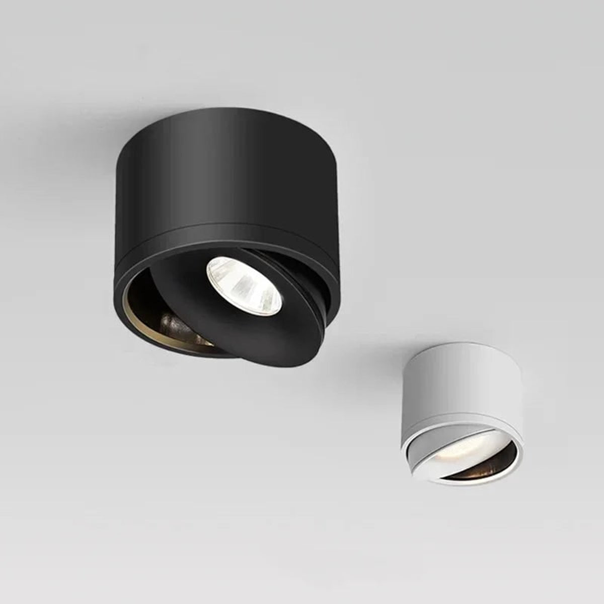 Aluminum Cylindrical Ceiling Light With Swivel Head - Image 2