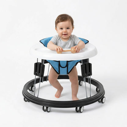 Anti Rollover Baby Walker With Silent Rubber Wheels And Adjustable Height - Image 1