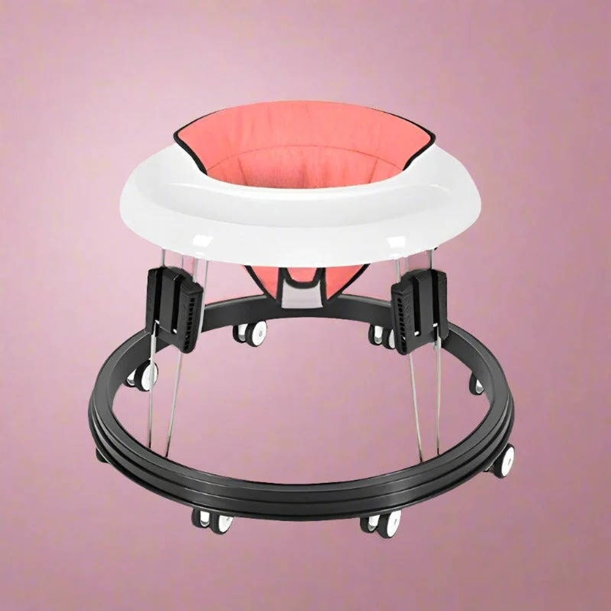 Anti Rollover Baby Walker With Silent Rubber Wheels And Adjustable Height - Image 6