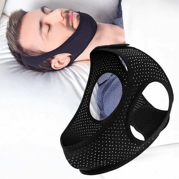 Anti-Snoring Chin Strap With Adjustable Velcro Fastening For Comfortable Nasal Breathing - Image 1