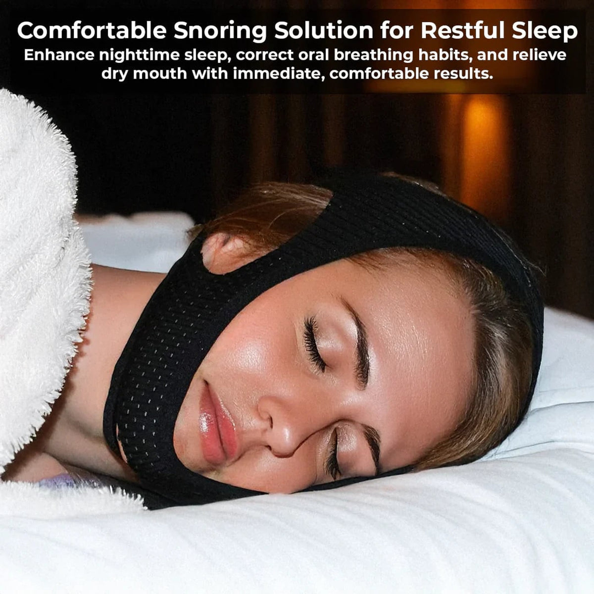 Anti-Snoring Chin Strap With Adjustable Velcro Fastening For Comfortable Nasal Breathing - Image 6