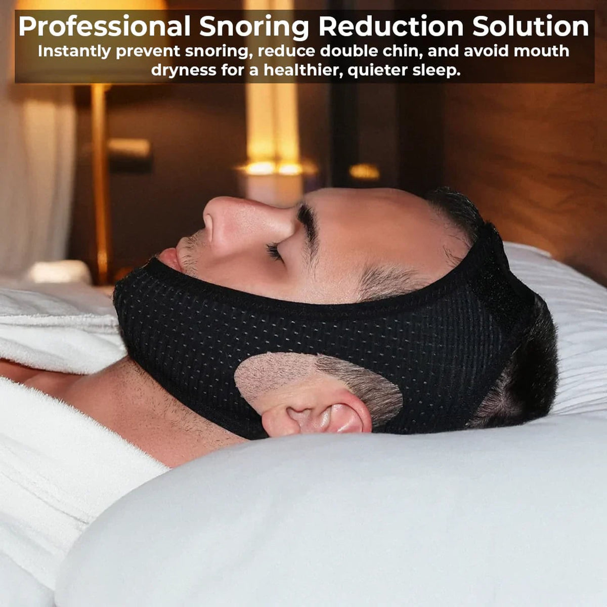 Anti-Snoring Chin Strap With Adjustable Velcro Fastening For Comfortable Nasal Breathing - Image 5