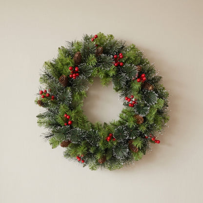 Artificial Christmas Wreath Winter Door Garland For Festive Home Decor - Image 1