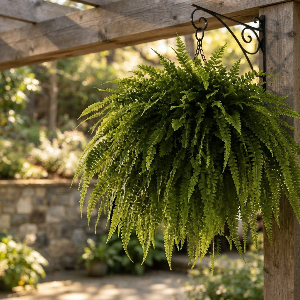 Artificial Fern Full Feathery Boston-Style Fern That Stays Green Without Watering - Image 1