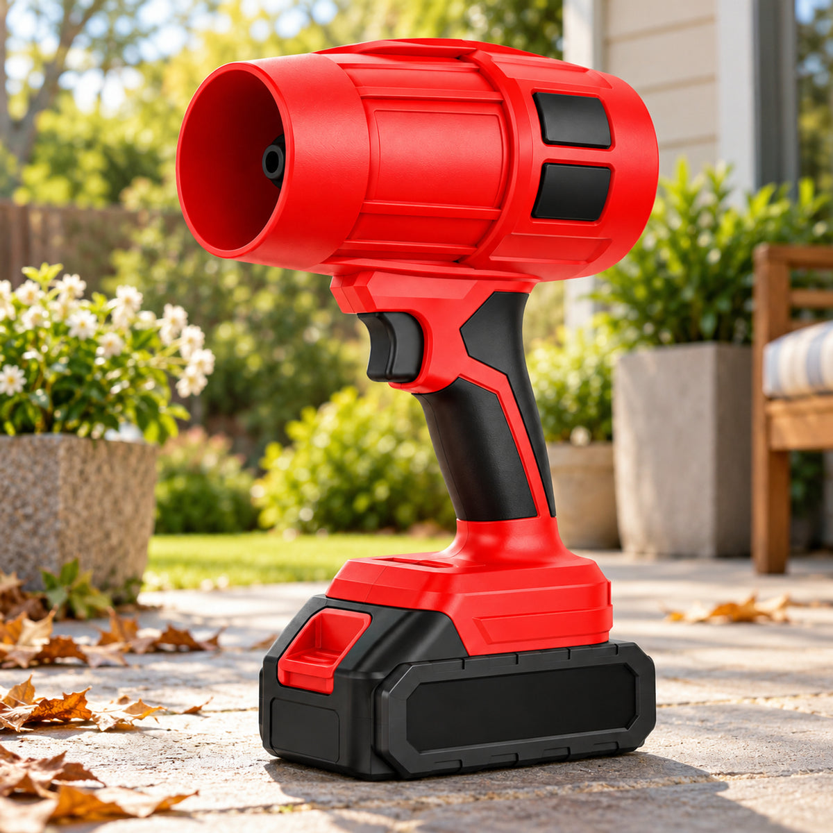 Battery Powered Cordless Leaf Blower With Fast Outdoor Cleanup - Image 1