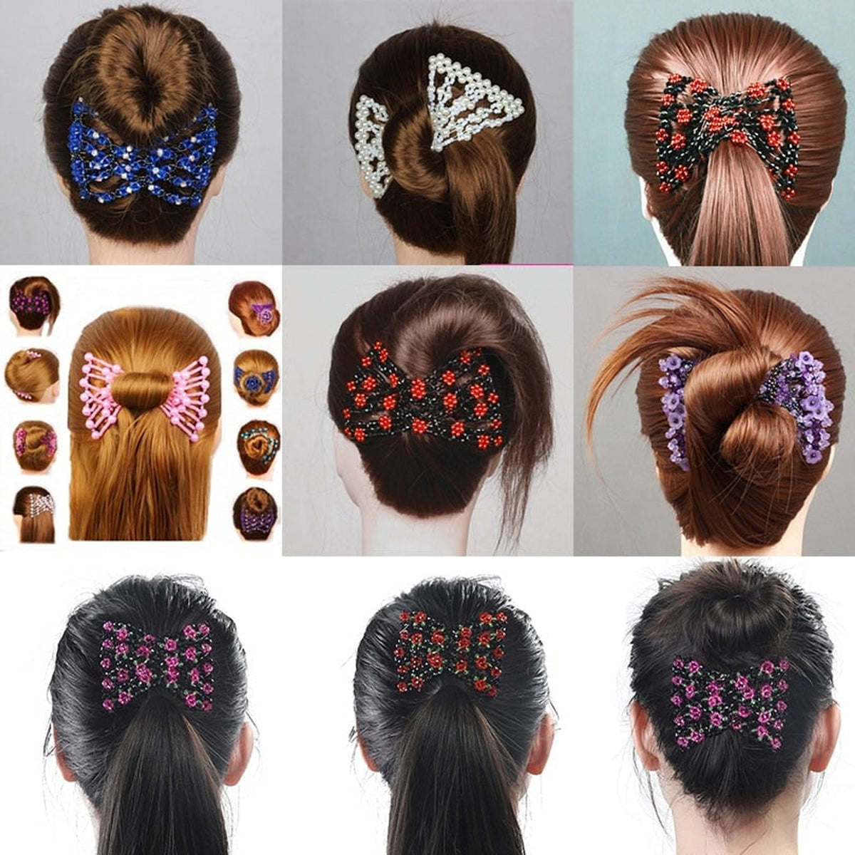 Beaded Hair Comb Handmade Stretchable Hair Accessory - Image 2