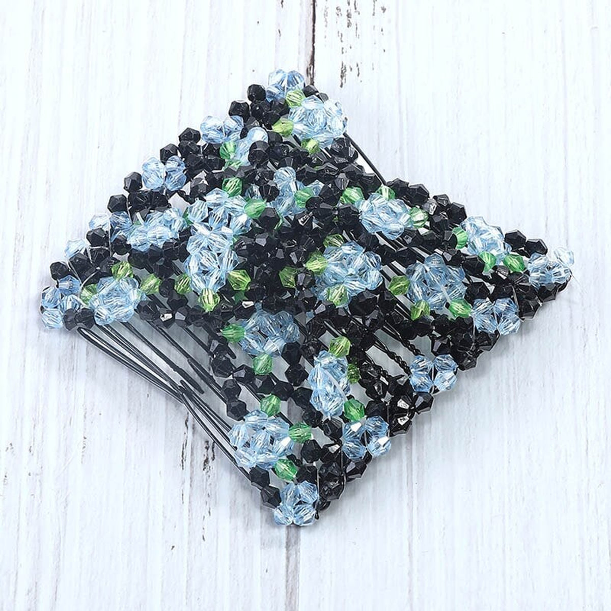 Beaded Hair Comb Handmade Stretchable Hair Accessory - Image 6