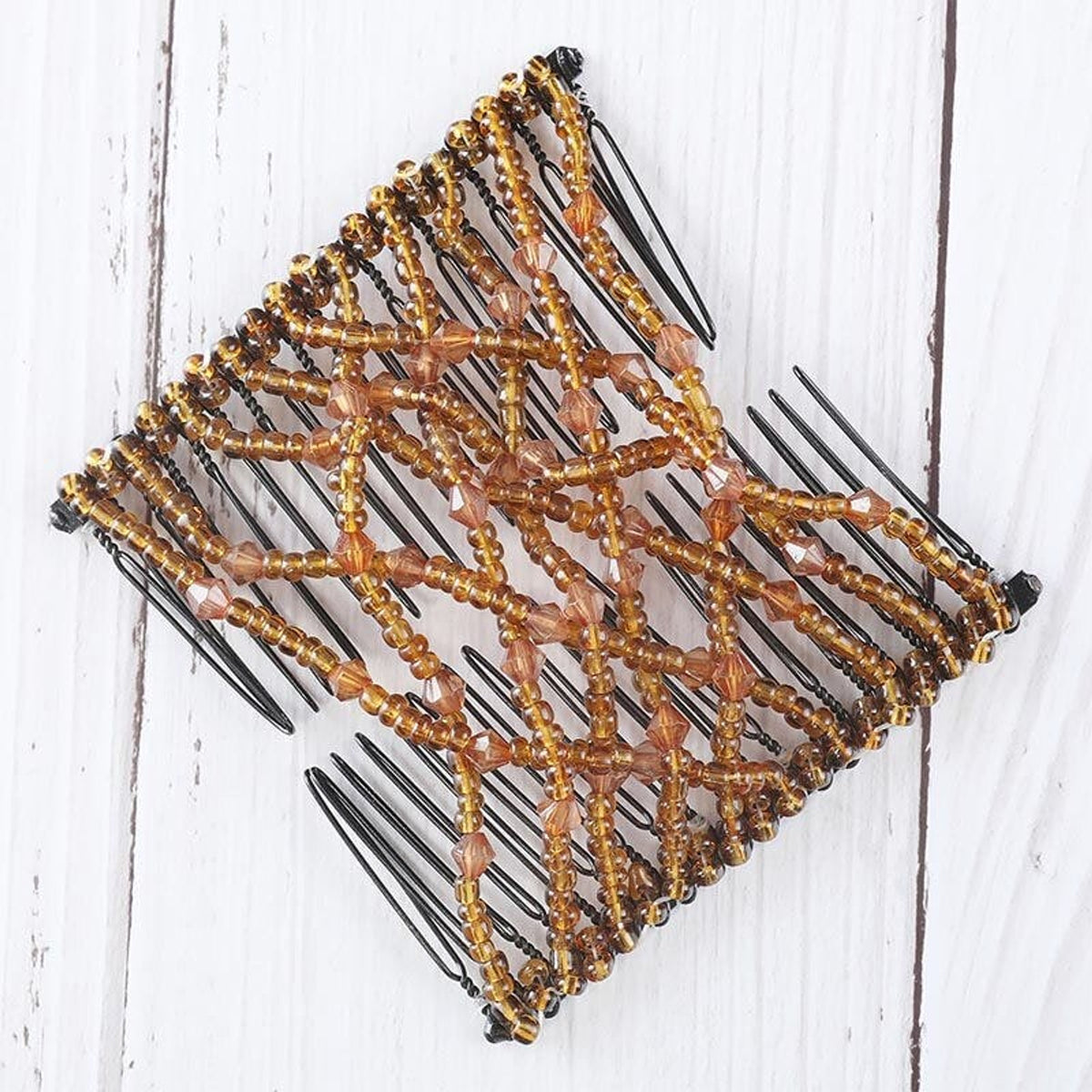 Beaded Hair Comb Handmade Stretchable Hair Accessory - Image 8