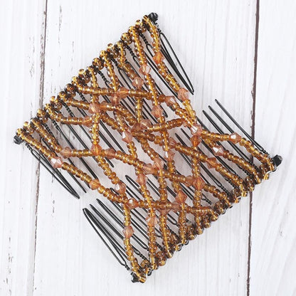 Beaded Hair Comb Handmade Stretchable Hair Accessory - Image 8