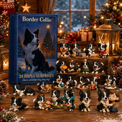 Border Collie Advent Calendar 2026 For Dog Lovers 24 Day Treat Countdown - Image 1