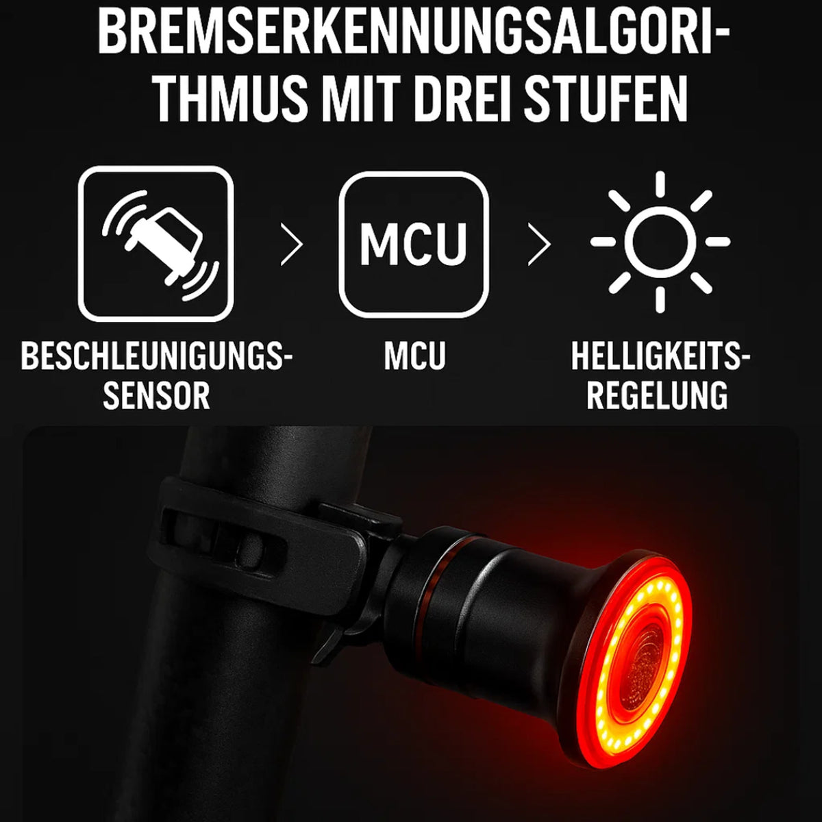 Brake Racing Bicycle Rear Light - Image 3