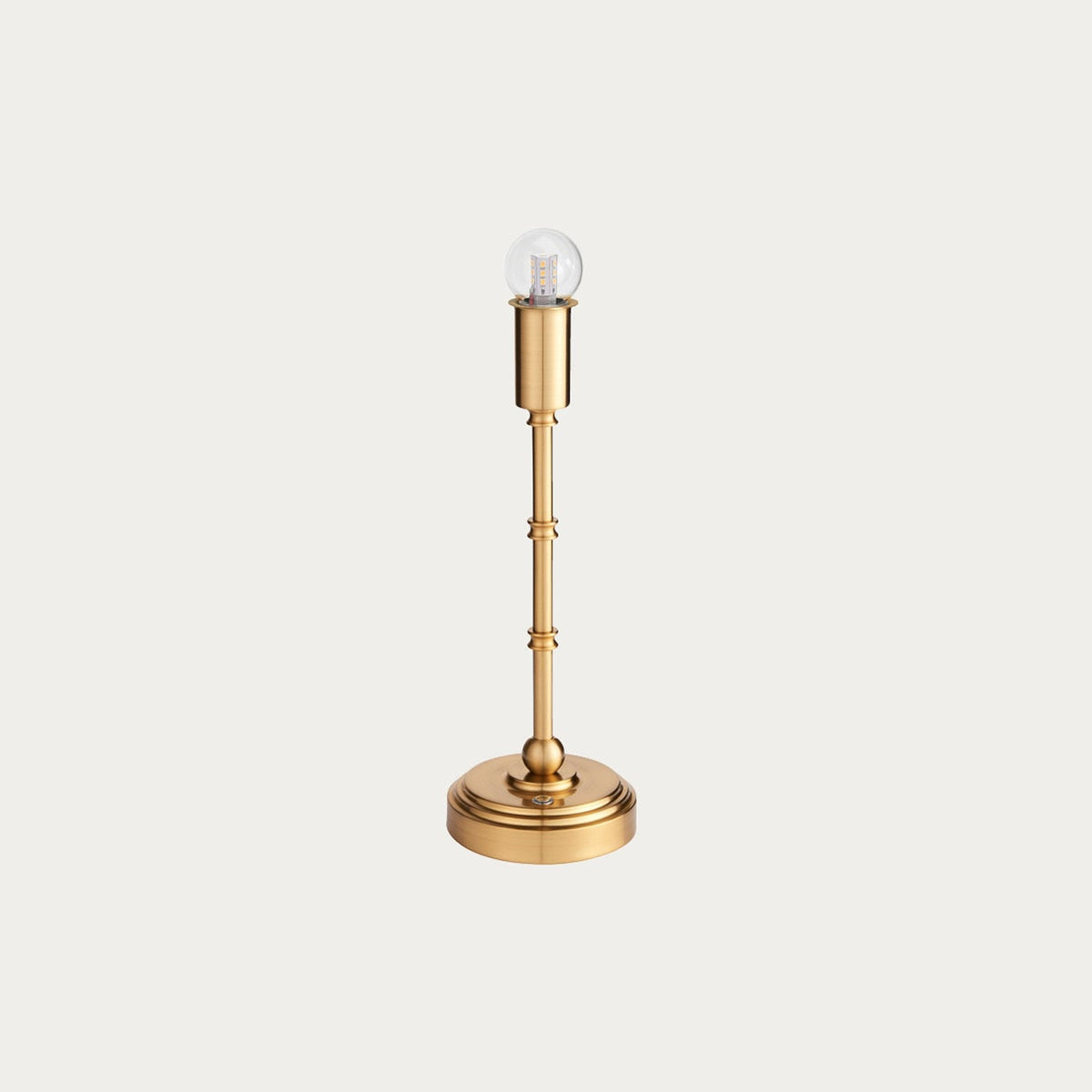 Brushed Aged Brass Table Lamp Base Rechargeable With Touch Dimming - Image 1
