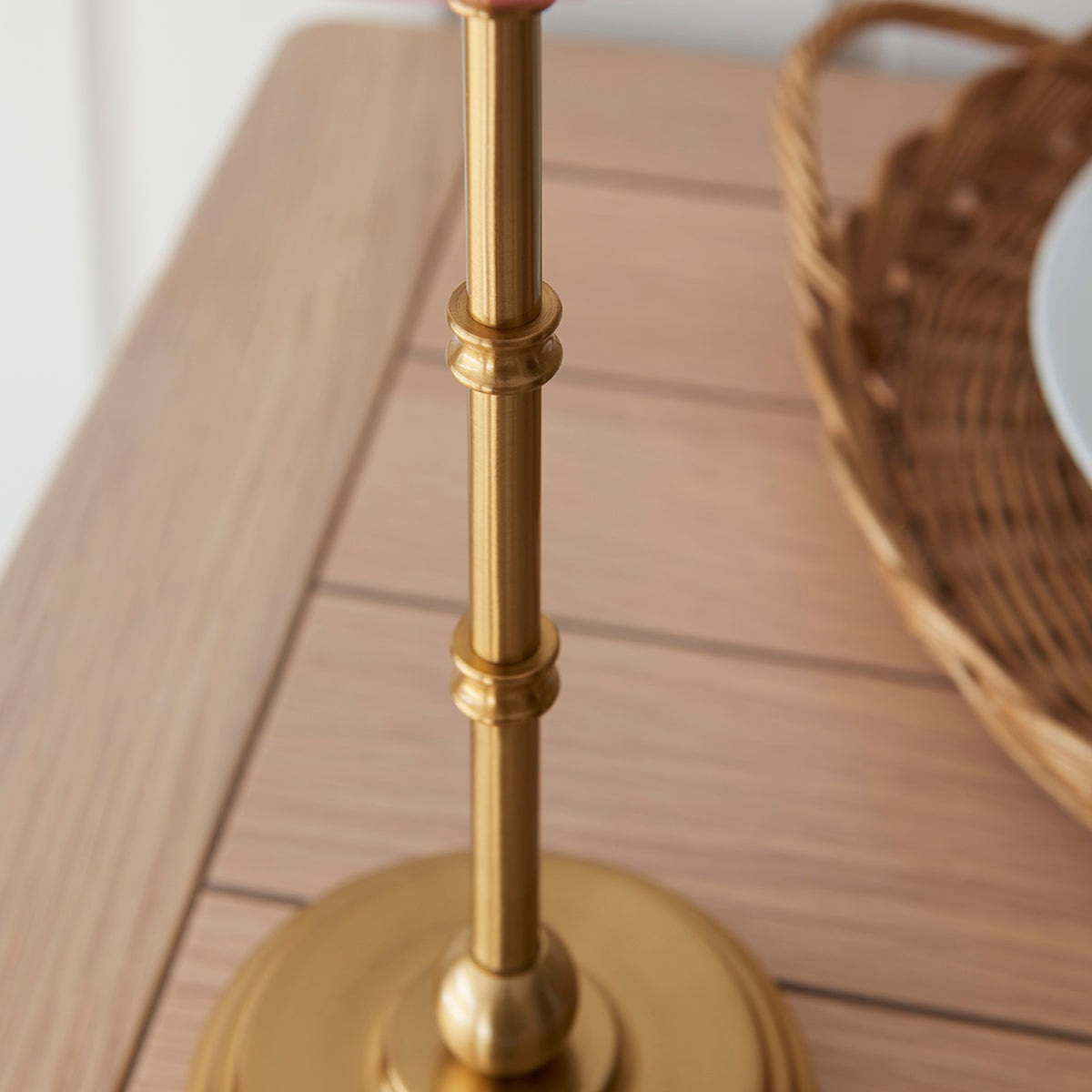 Brushed Aged Brass Table Lamp Base Rechargeable With Touch Dimming - Image 3