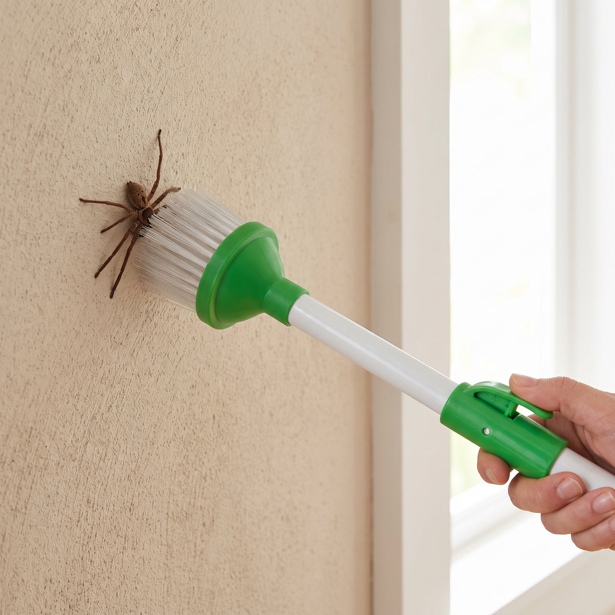 Bug Catcher With 33-Inch Extendable Handle Humane Bristle Mechanism And Foldable Design - Image 1