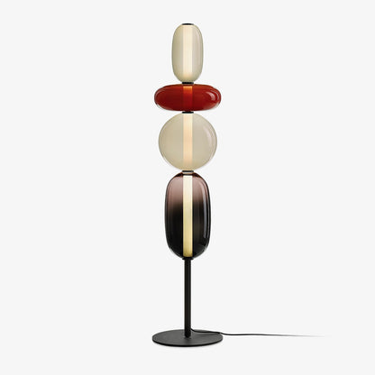 Candied Glass Floor Lamp With Strung Cluster Design - Image 5