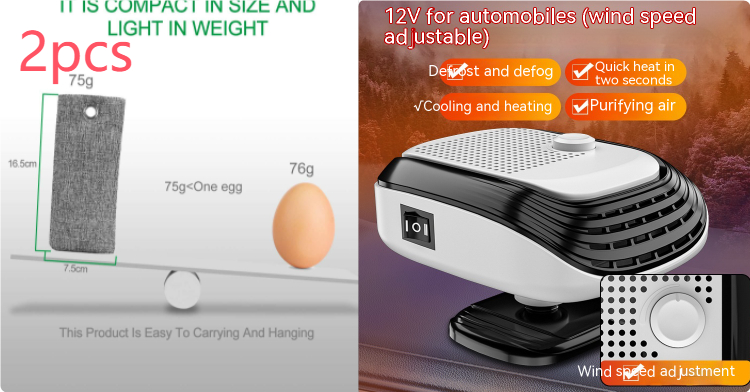 Car Heater With Quick-Heating Warm Air Blower For Truck And Winter Use - Image 6