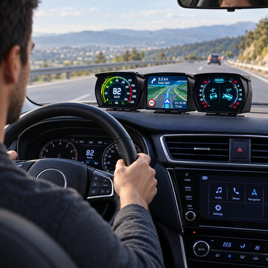 Car Hud Display With OBD2 GPS Speedometer Inclinometer And Alarm Gauge For Real-Time Driving Information - Image 4