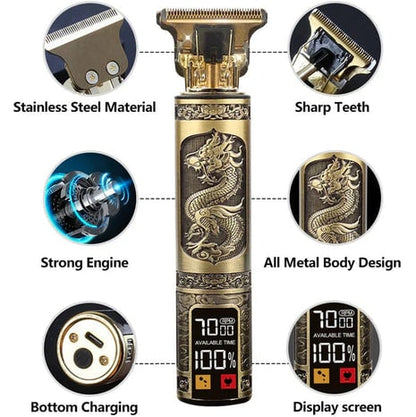 Carbon Steel T-Blade Hair Clipper With 180 Minutes Runtime And Real-Time Battery - Image 9