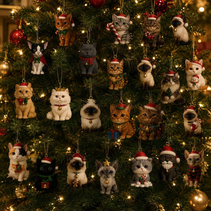 Cat Advent Calendar With 24 Christmas Ornaments - Image 6