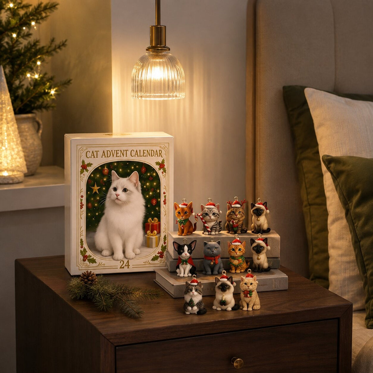 Cat Advent Calendar With 24 Christmas Ornaments - Image 7