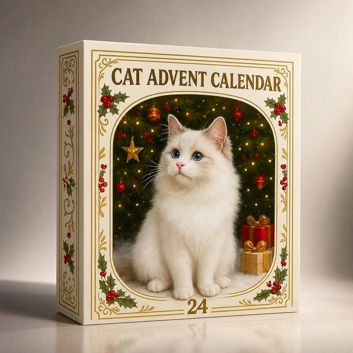 Cat Advent Calendar With 24 Christmas Ornaments - Image 8