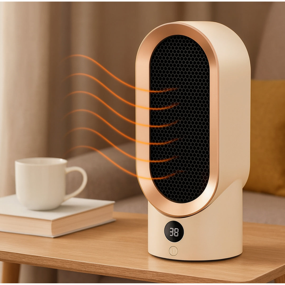 Ceramic Space Heater With Digital Display Portable Electric Fan Heater For Quiet Home And Office Use - Image 7