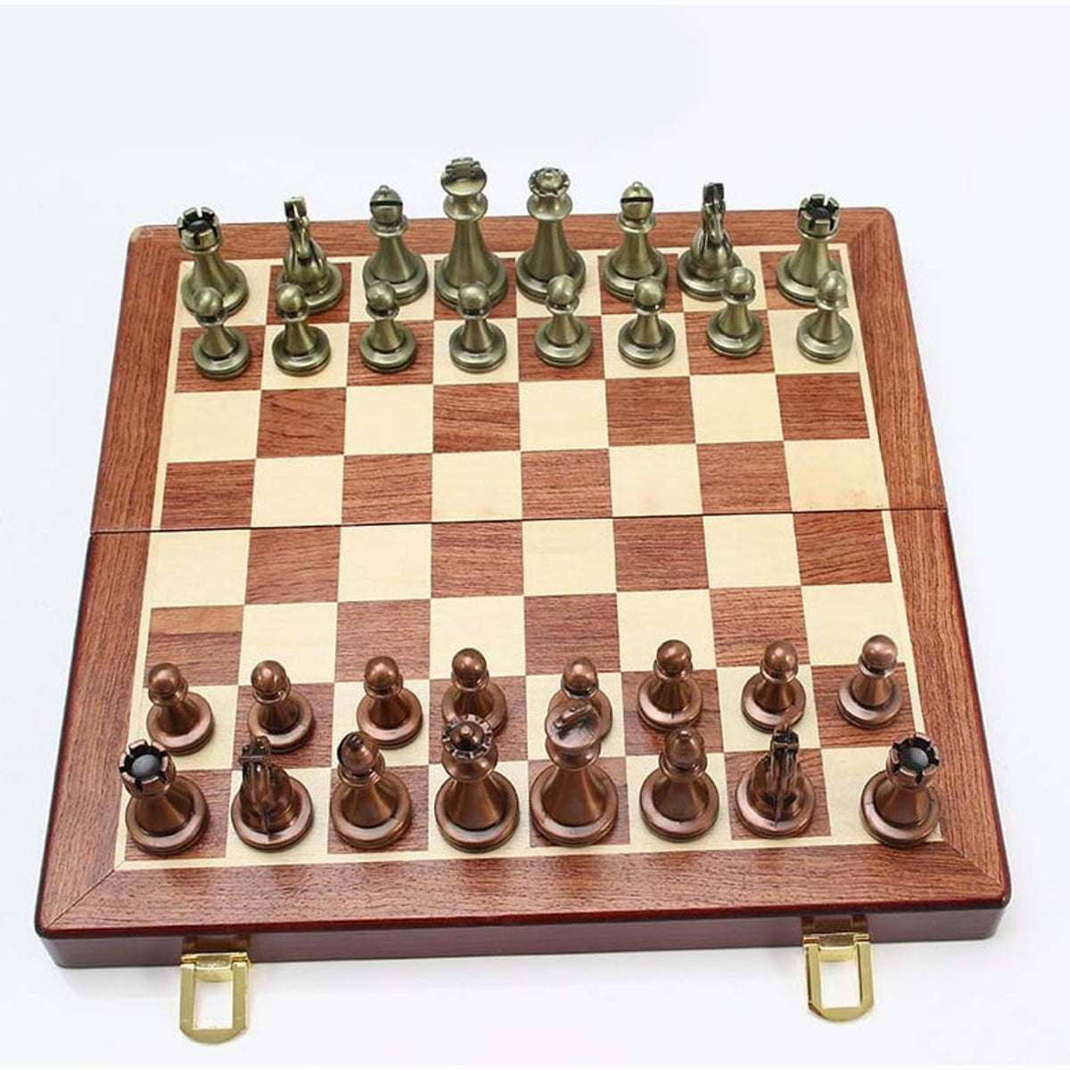 Chess Set Folding Metal Alloy Board Competitive Educational Toy - Image 6
