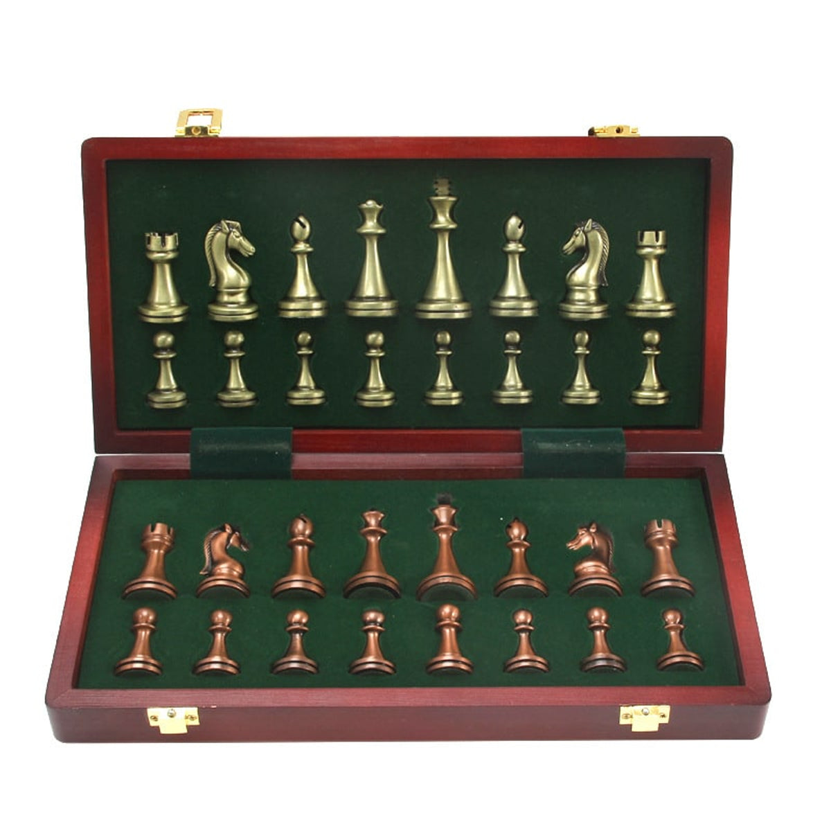 Chess Set Folding Metal Alloy Board Competitive Educational Toy - Image 5