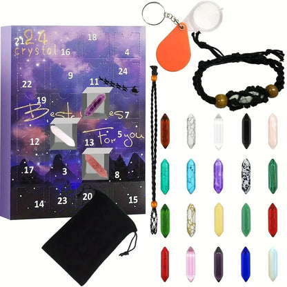 Christmas Advent Calendar With 24 Natural Crystals And Precious Stones For Collectors - Image 11
