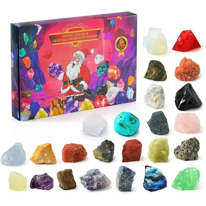 Christmas Advent Calendar With 24 Natural Crystals And Precious Stones For Collectors - Image 3