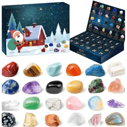 Christmas Advent Calendar With 24 Natural Crystals And Precious Stones For Collectors - Image 5