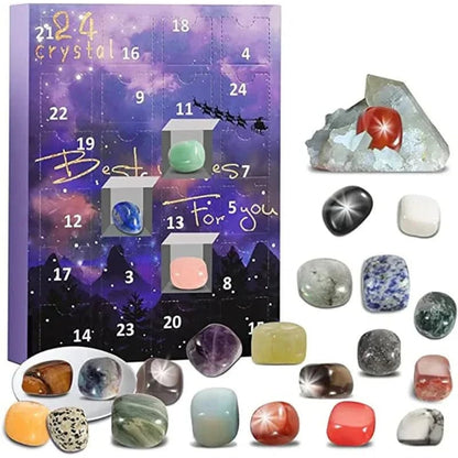 Christmas Advent Calendar With 24 Natural Crystals And Precious Stones For Collectors - Image 2
