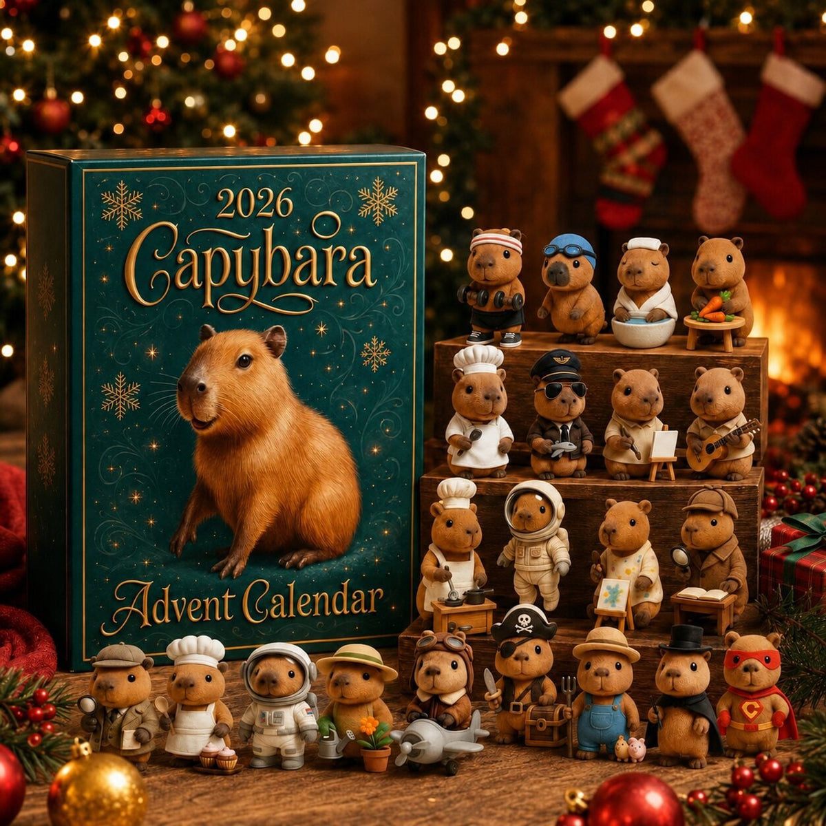 Christmas Capybara Advent Calendar With 24 Days Of Funny Holiday Surprises - Image 1
