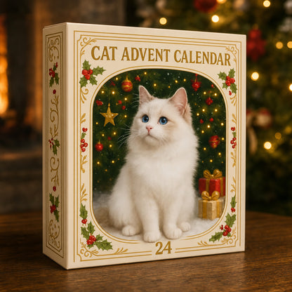 Christmas Cat Ornaments Advent Calendar With 24 Hanging Tree Decorations - Image 1