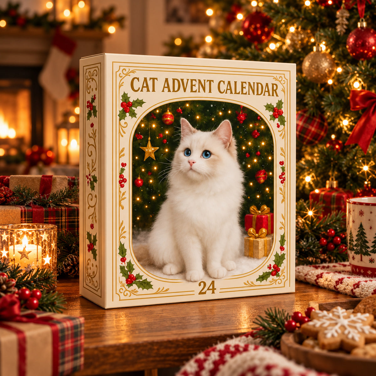 Christmas Cat Ornaments Advent Calendar With 24 Hanging Tree Decorations - Image 8