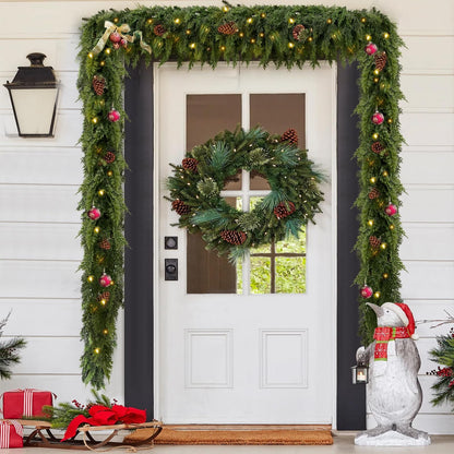 Christmas Cedar Garland With Pre-Lit Glow For Every Season - Image 2