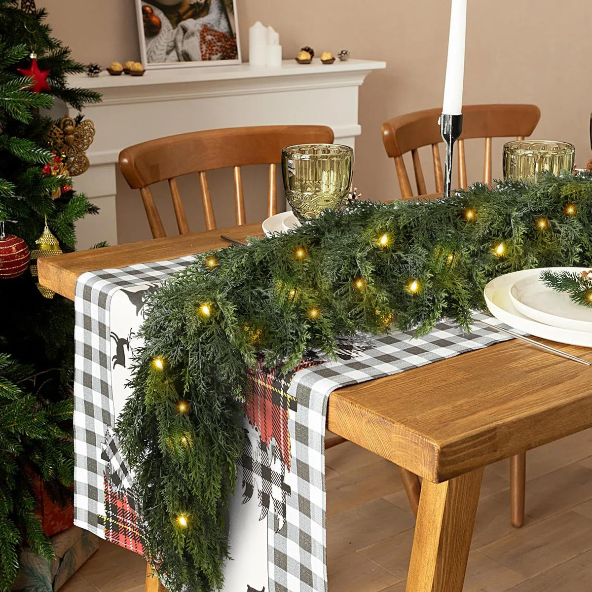 Christmas Cedar Garland With Pre-Lit Glow For Every Season - Image 4