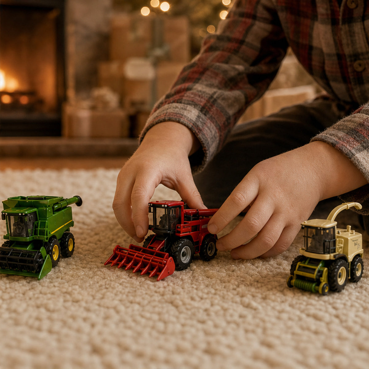 Christmas Farm Vehicle Advent Calendar With 24 Toy Tractors Combines And Harvesters For Kids - Image 4