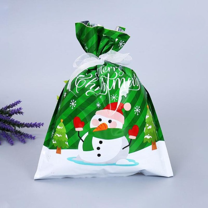 Christmas Gift Bags With Festive Foil Designs And Ribbon Ties - Image 5