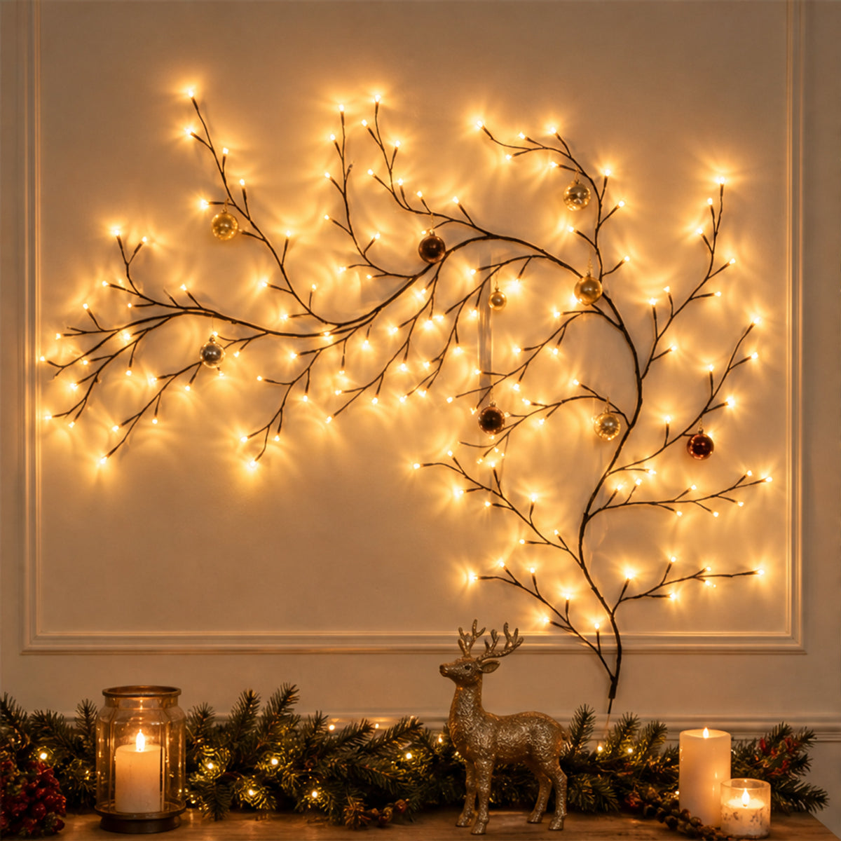 Christmas LED Branch Wall Light With Remote Control - Image 5