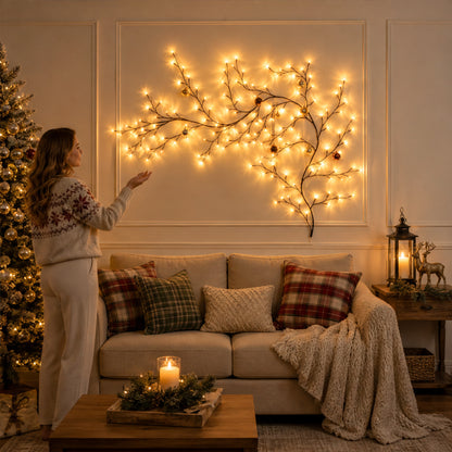 Christmas LED Branch Wall Light With Remote Control - Image 6
